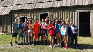 Students tour Sainte Marie Among the Iroquois