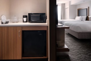 Every guest room features a convenient kitchenette with microwave and mini-fridge