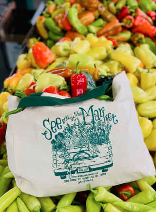 Peppers and Tote Bag