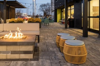 Home2 Suites Exterior with Firepit